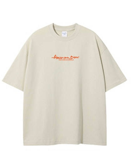 Light beige oversized t-shirt.
